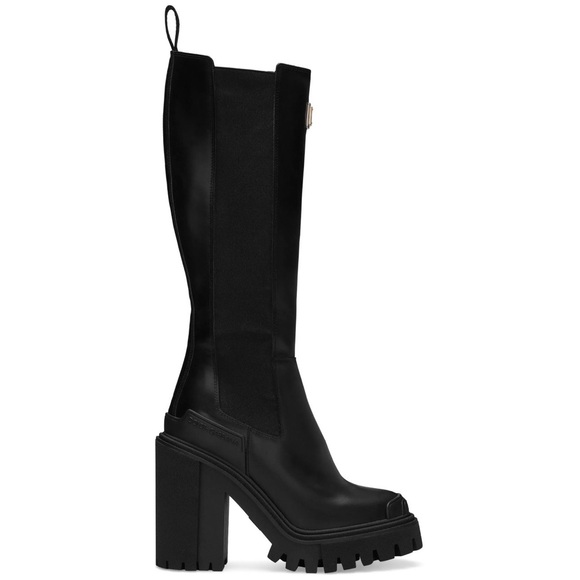 Dolce & Gabbana Shoes - Dolce & Gabbana Black 90mm logo-plaque slip-on boots